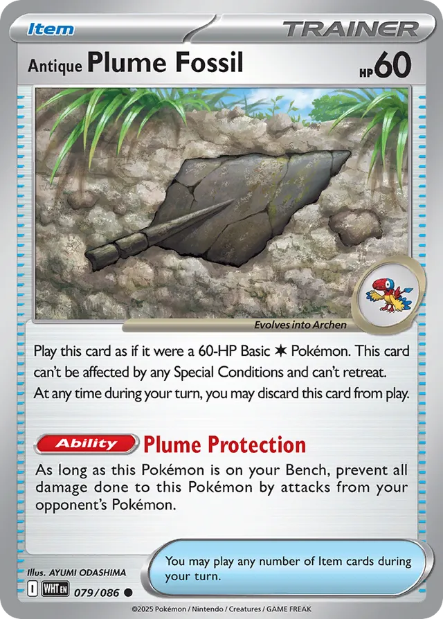 Antique Plume Fossil White Flare 079/086 Common