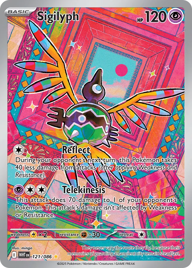 Sigilyph White Flare 121/086 Illustration Rare