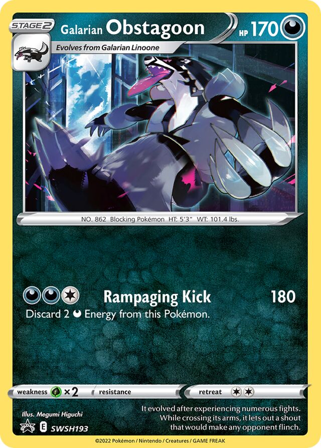SWSH193 Galarian Obstagoon [Eevee Deck symbol] SSP PROMO