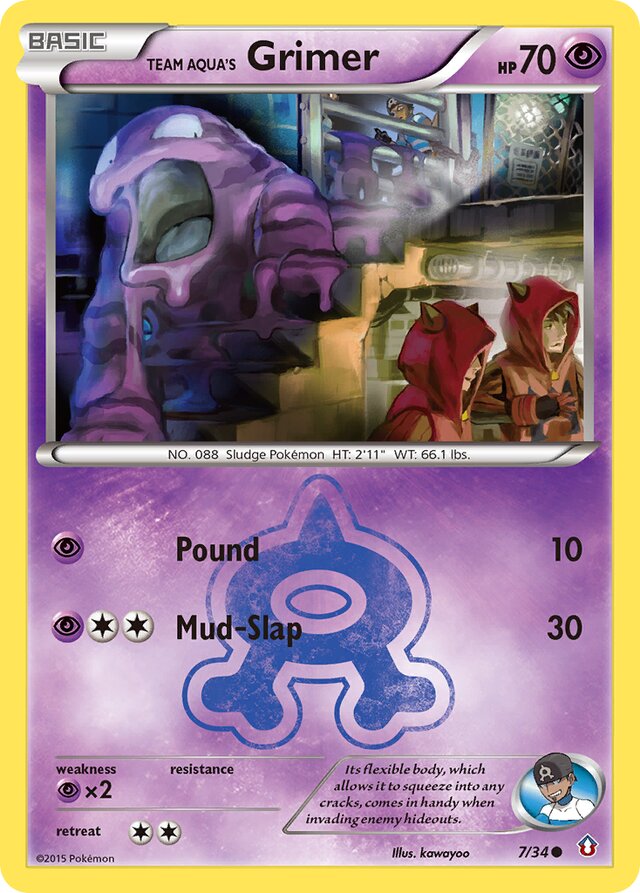 Team Aqua's Grimer Double Crisis 7/34 Common