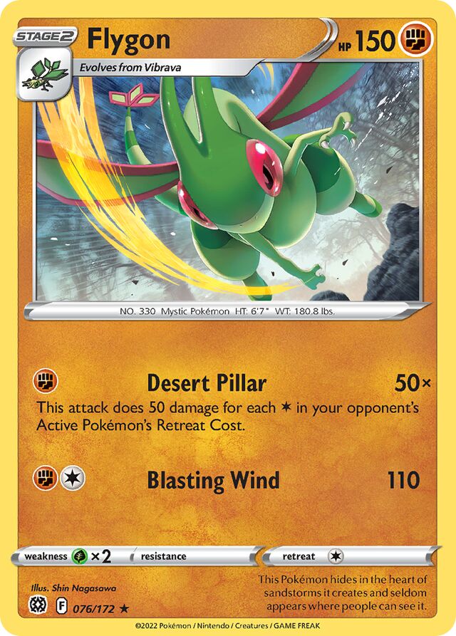 076/172 Flygon BRS Rare