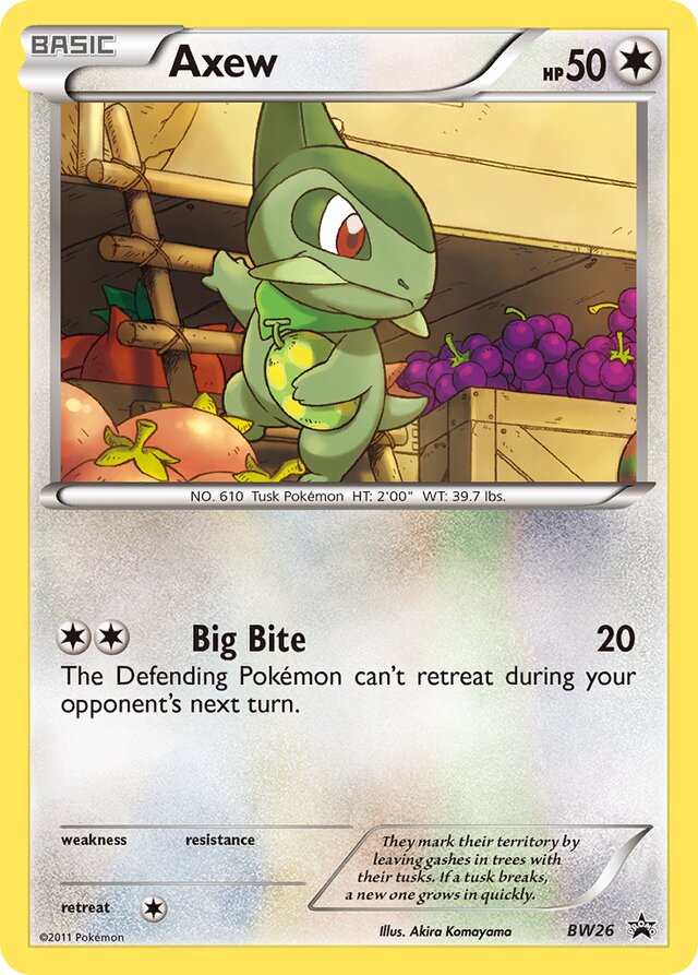 Axew BW Black Star Promos BW26 PROMO