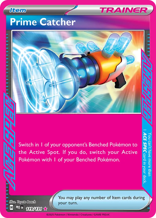 Prime Catcher Prismatic Evolutions 119/131 ACE SPEC Rare