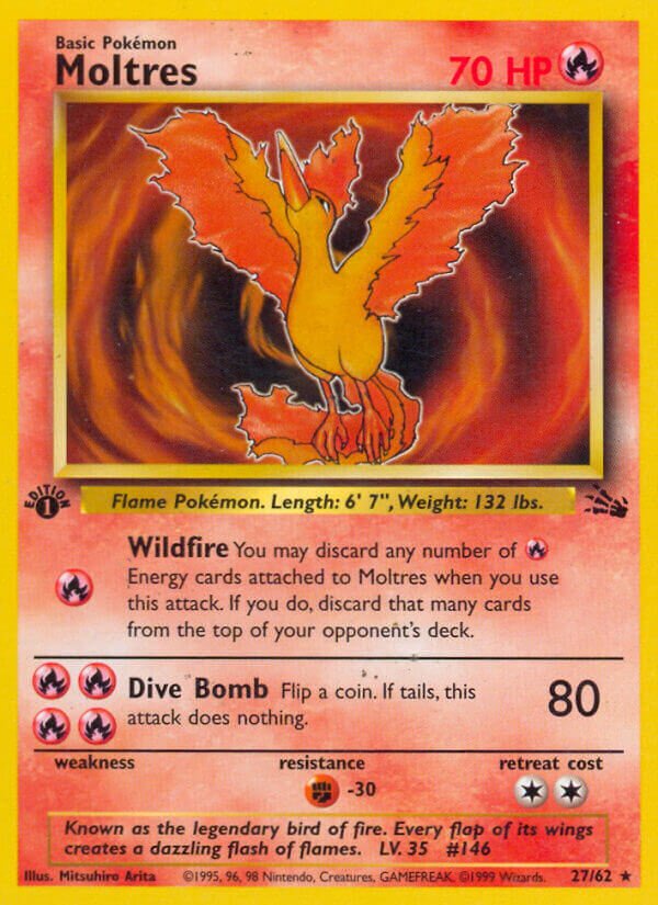 Moltres Fossil 27/62 Rare
