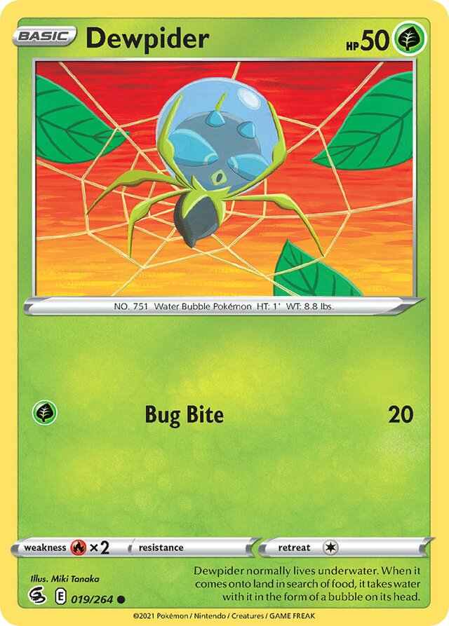 Grubbin 018/264 8 SWORD & SHIELD FUSION STRIKE COMMON PTCG