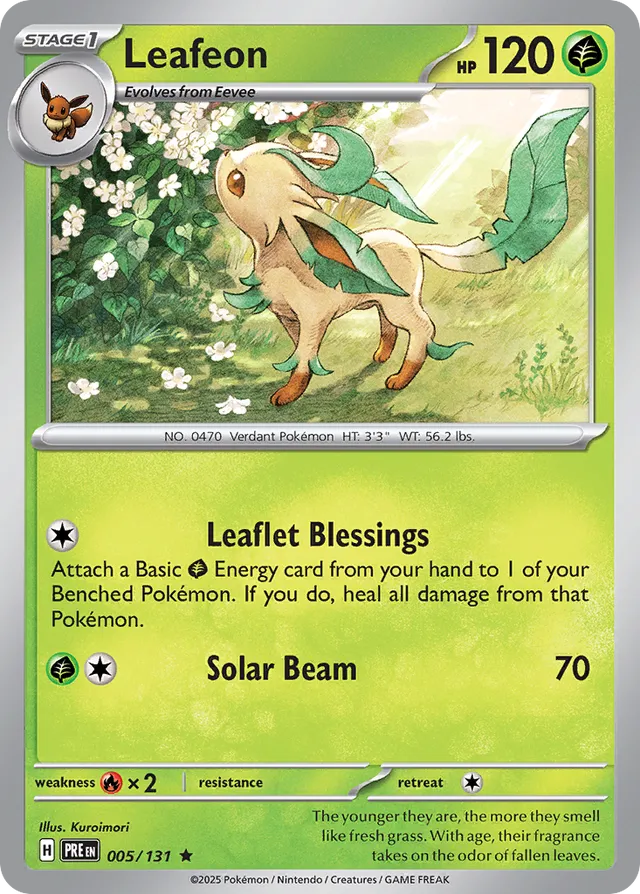 Leafeon Prismatic Evolutions 005/131 Rare