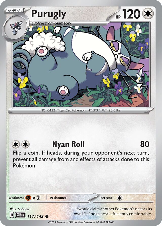 117/142 Purugly SCR Common