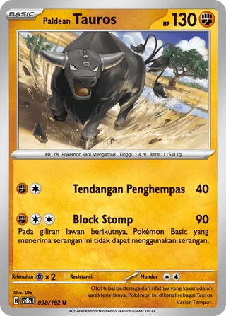 Paldean Tauros (Stellar Lightning 098/182)