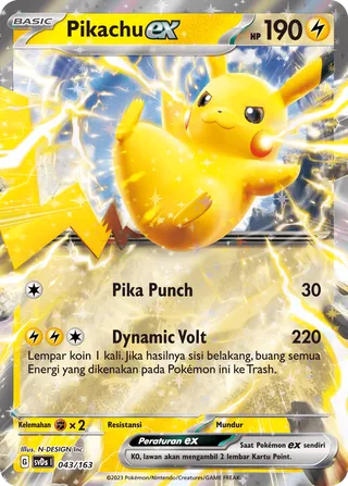 Pikachu ex (ex Compact Deck 043/163)