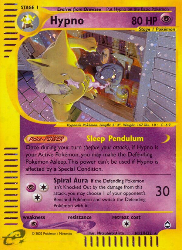 H12/H32 Hypno AQ Rare Holo