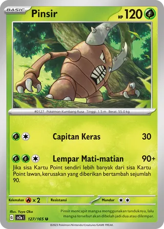 Pinsir (Pokémon Card 151 127/165)