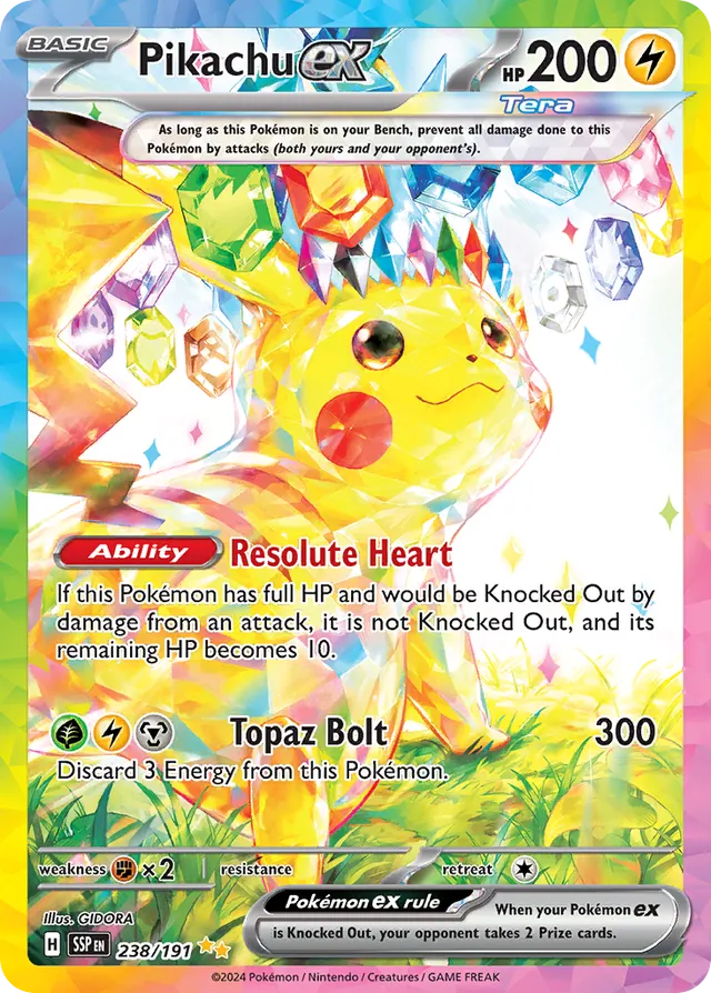 238/191 Pikachuex SSP Special Illustration Rare