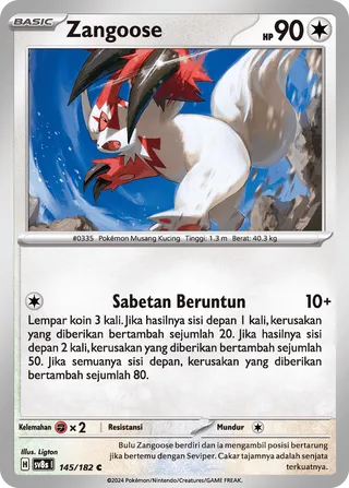 Zangoose (Stellar Lightning 145/182)