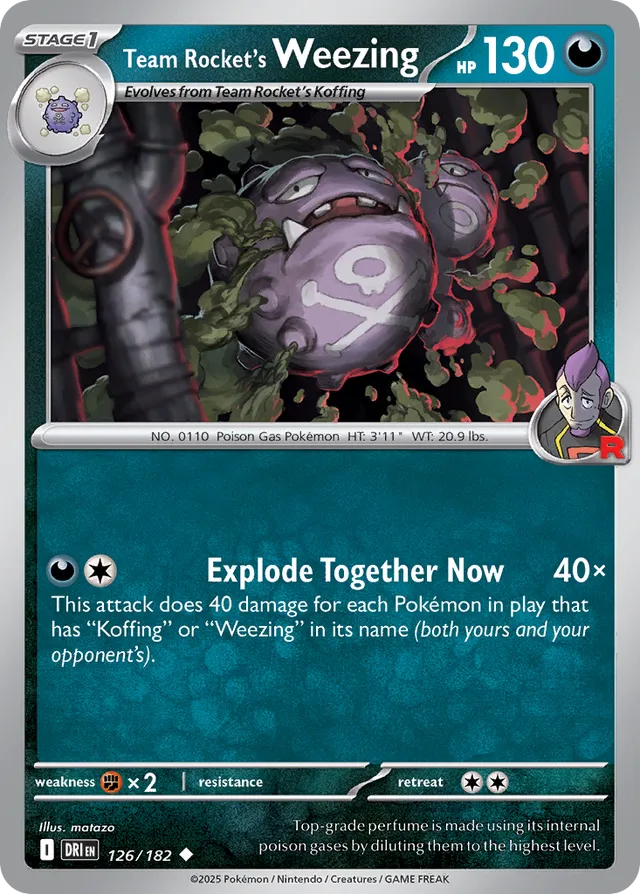 Team Rocket's Weezing Destined Rivals 126/182 Uncommon