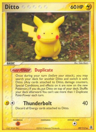 Ditto EX Delta Species Pokemon Card