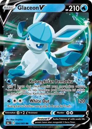 Glaceon V (Eevee Heroes 024/069)