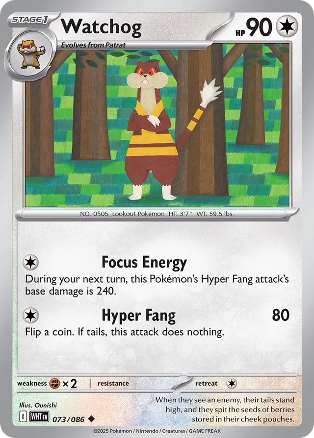 Watchog White Flare 073/086 Uncommon