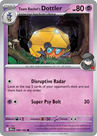 Team Rocket's Dottler (Destined Rivals 088/182)