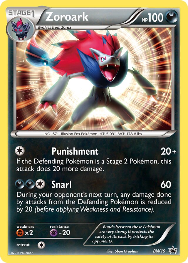 Zoroark BW Black Star Promos BW19 PROMO