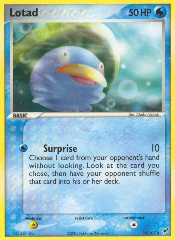 Lotad 35/107 3 EX DEOXYS UNCOMMON PTCG