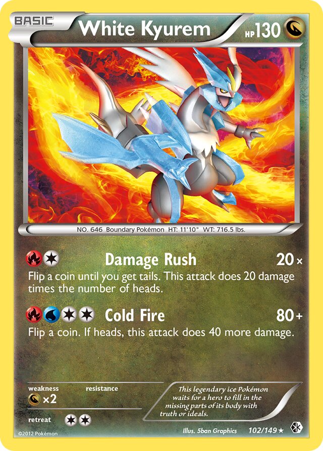 White Kyurem Boundaries Crossed 102/149 Rare