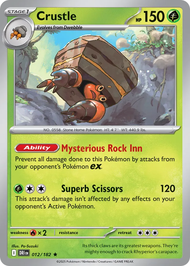 Crustle Destined Rivals 012/182 Rare