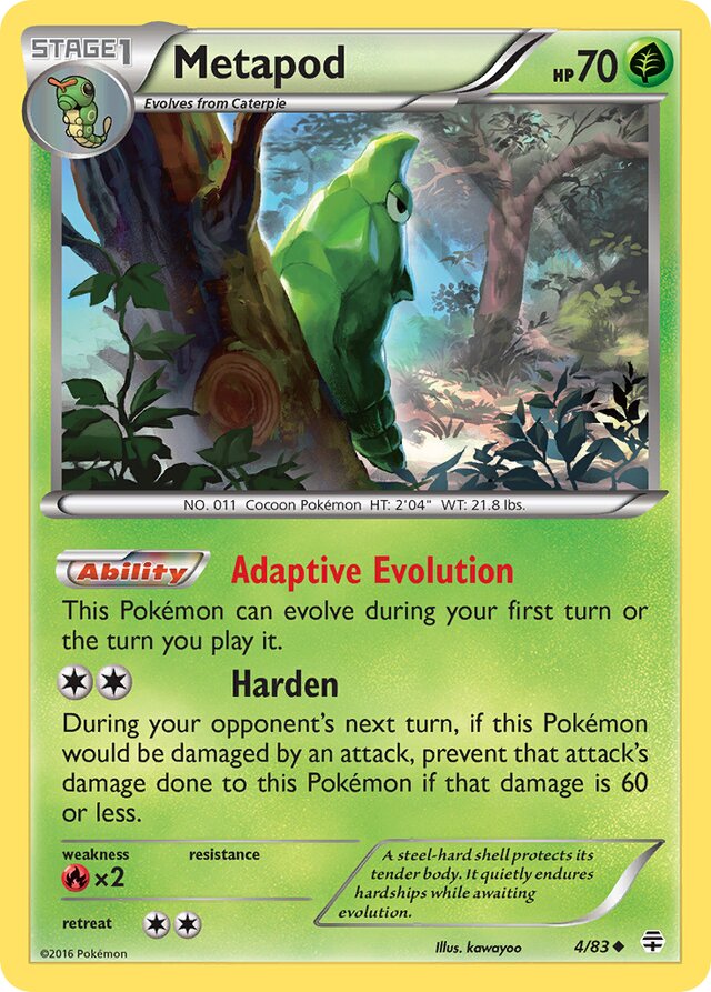 Metapod Generations 4/83 Uncommon