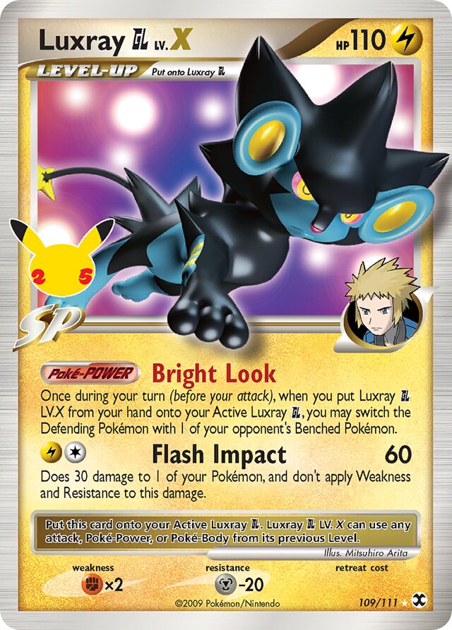 Luxray Pokémon GL LV.X [Rising Rivals] Celebrations Classic Collection 109/111 Rare Classic