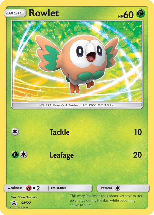 Rowlet SM Black Star Promos SM22 PROMO
