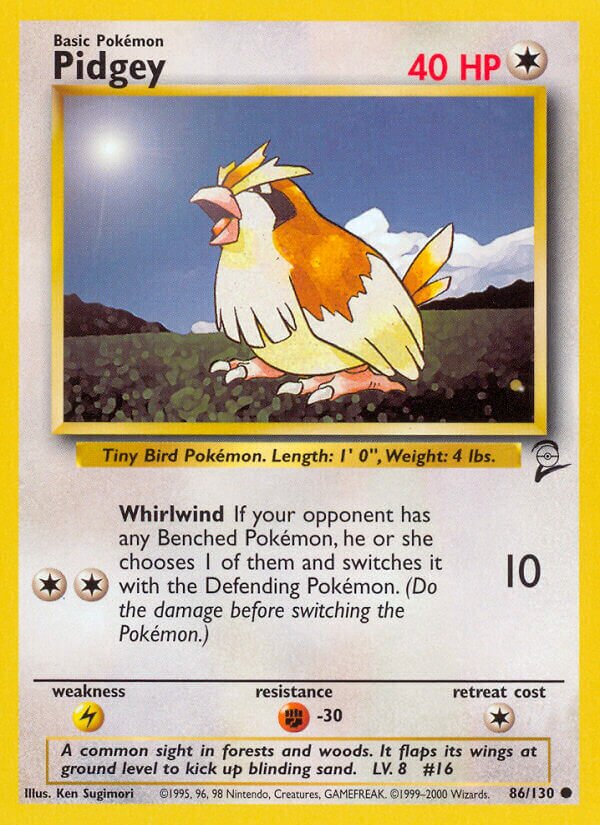 Pidgey Base 2 86/130 Common