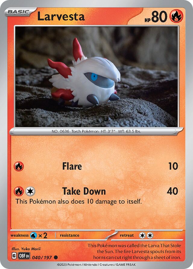 Larvesta Obsidian Flames 040/197 Common