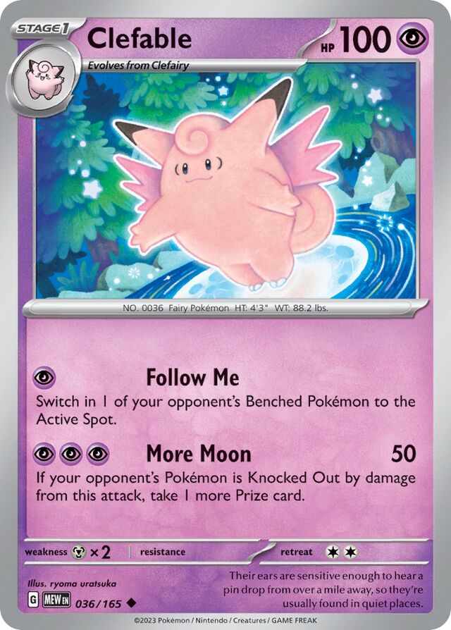 036/165 Clefable MEW Uncommon