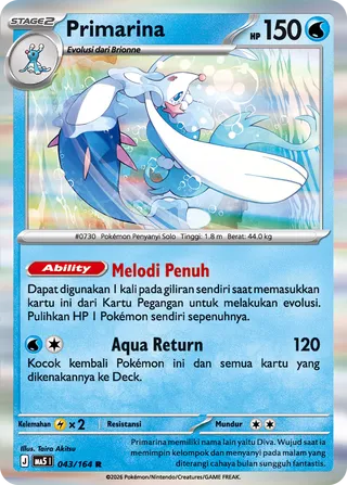 Primarina (Shadowy Threats 043/164)
