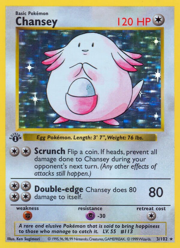 Chansey Base 3/102 Rare Holo