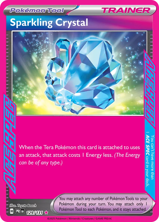 Sparkling Crystal Prismatic Evolutions 129/131 ACE SPEC Rare