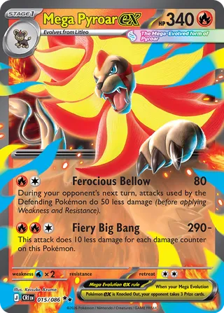 Mega Pyroar ex (Chaos Rising 015/086)