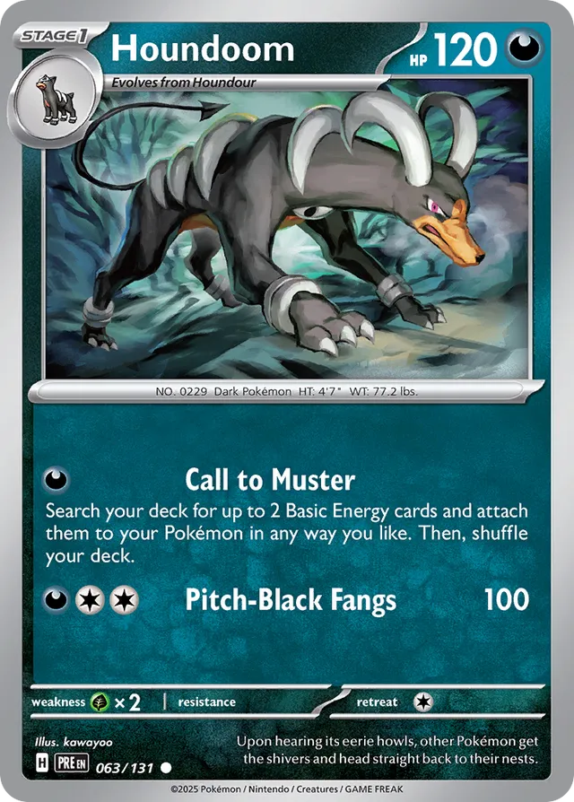 Houndoom Prismatic Evolutions 063/131 Common