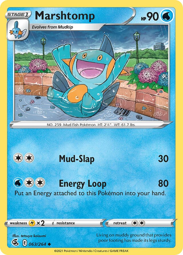 Marshtomp 063/264 8 SWORD & SHIELD FUSION STRIKE UNCOMMON PTCG