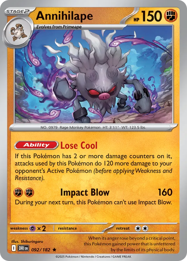Annihilape Destined Rivals 092/182 Rare