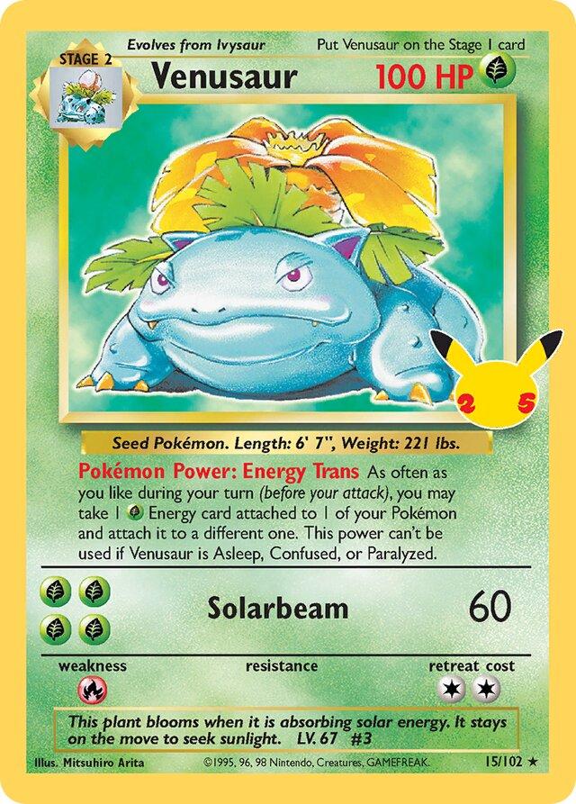 Venusaur [Base Set] Celebrations Classic Collection 15/102 Rare Classic