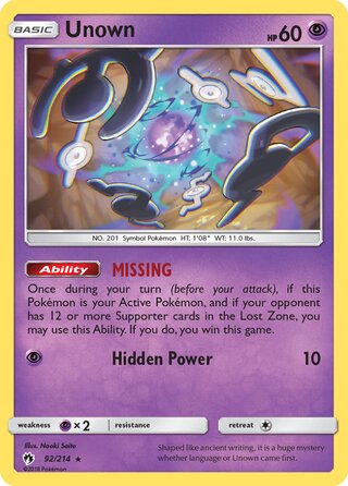 Card Zeraora-GX 201/214 da coleção Lost Thunder