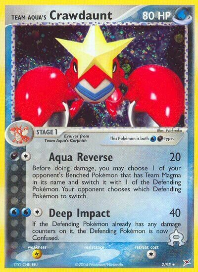 2/95 Team Aqua's Crawdaunt MA Rare Holo