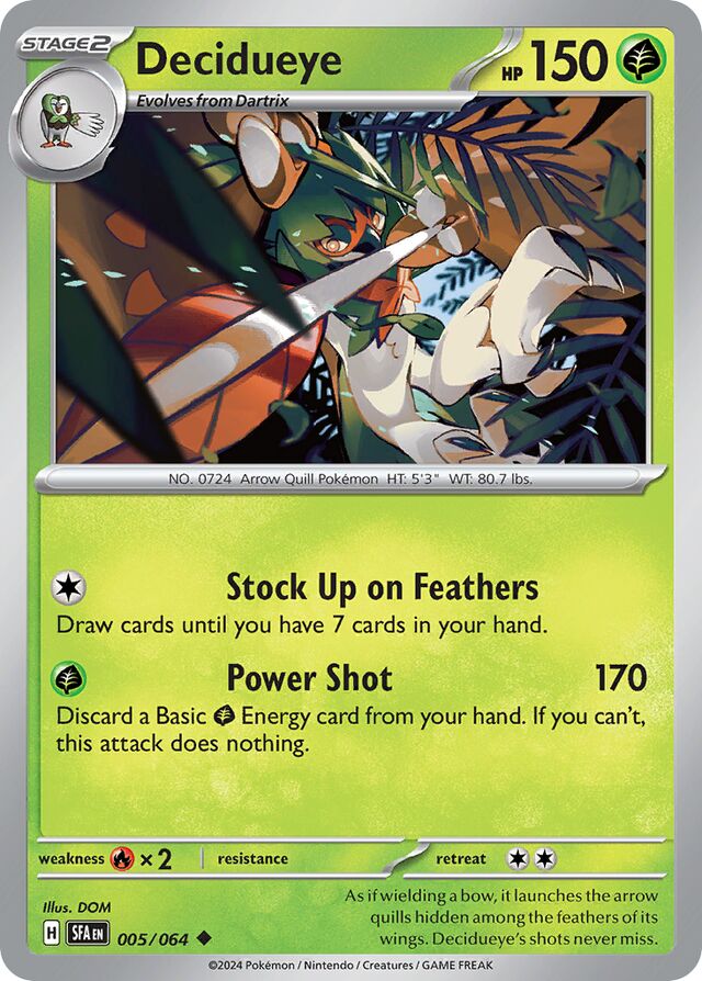 Decidueye Shrouded Fable 005/064 Uncommon