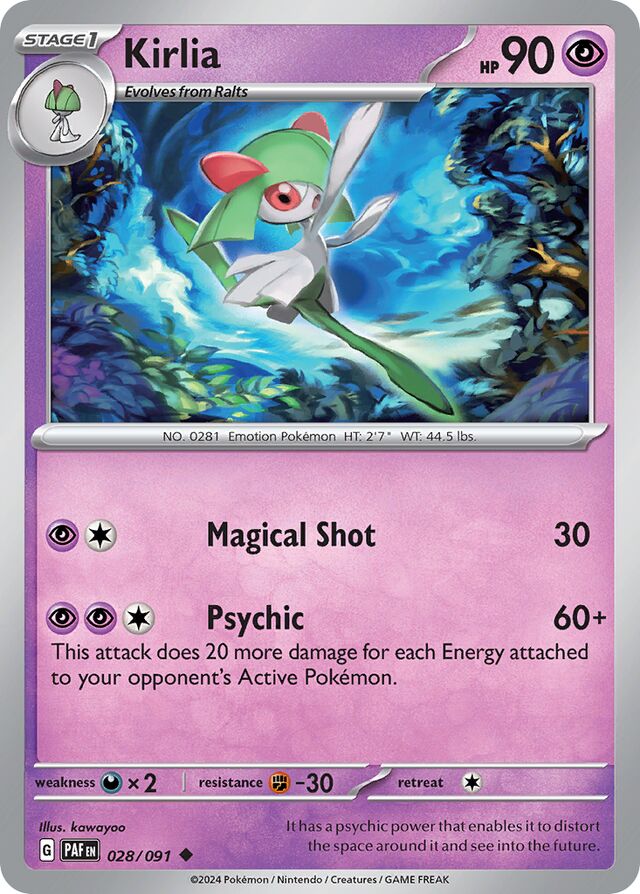 Kirlia Paldean Fates 028/091 Common