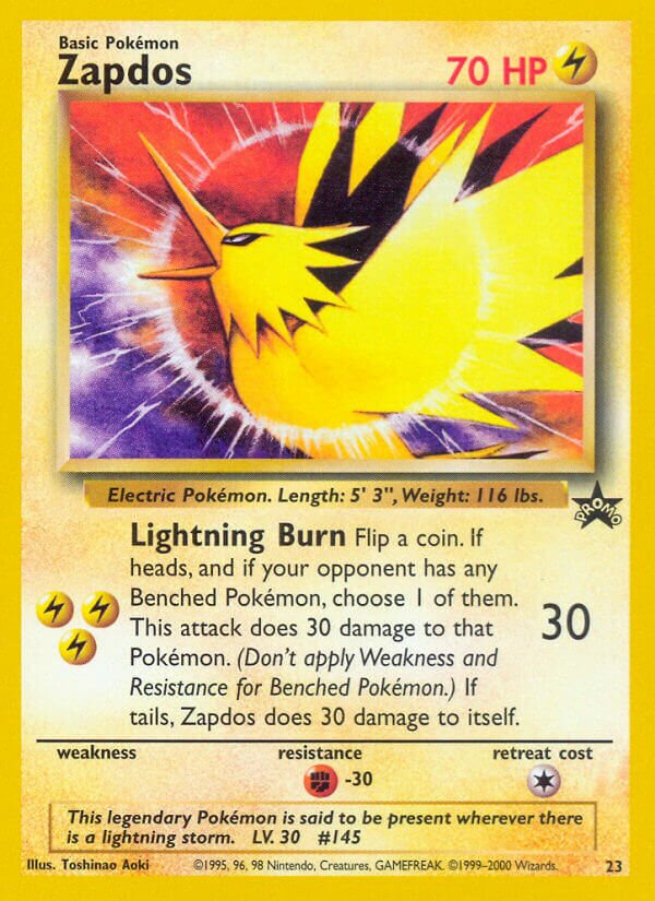 Zapdos Wizards Black Star Promos 23 PROMO