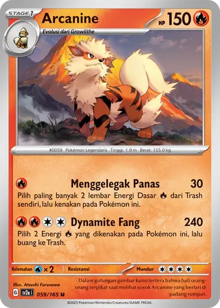 Arcanine (Pokémon Card 151 059/165)