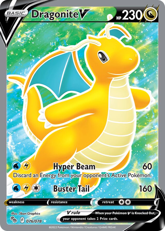 DragoniteV Pokémon GO 076/078 Rare Ultra