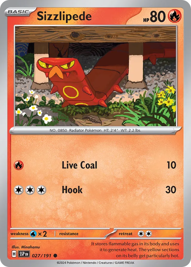 Sizzlipede Surging Sparks 027/191 Common