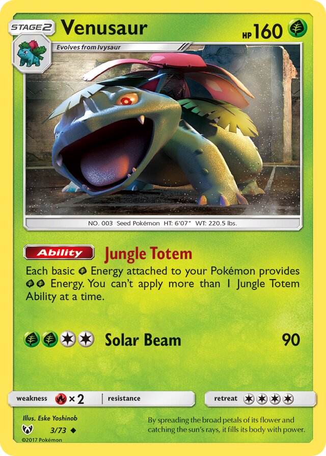 Venusaur Shining Legends 3/73 Uncommon