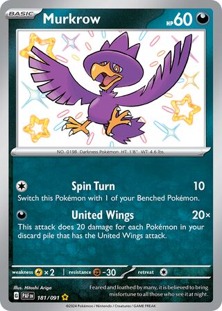 Murkrow (Paldean Fates 181/091)